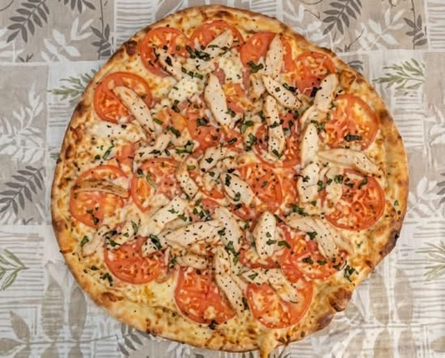 Grilled Chicken Pizza.